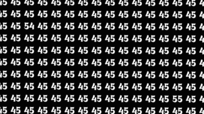 credit: x Optical illusion: Can you find 54 and 55 among the 45s within 5 seconds?