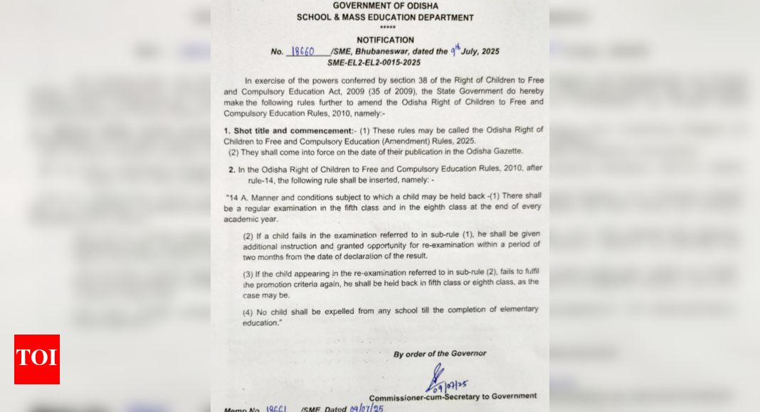 Pass or stay back: Odisha brings back detention with a second chance rule for class 5 and 8 students