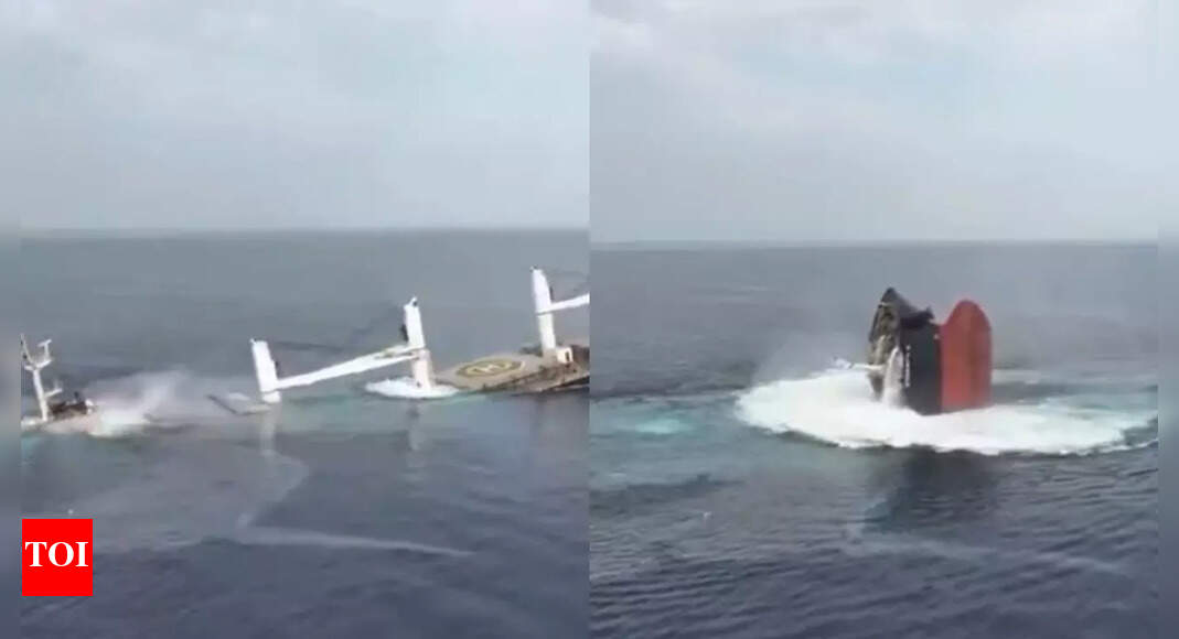 10 rescued, 4 dead after Houthi attack sinks Red Sea vessel; militant group share footage of deadly strike - Watch video