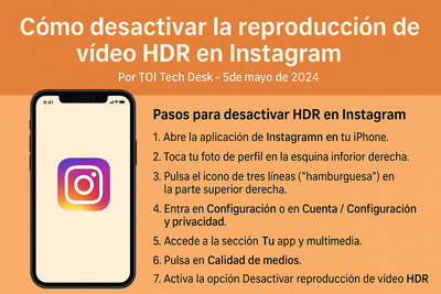 Cómo desactivar la reproducción de vídeo HDR en Instagram