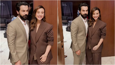 Rajkummar Rao and Patralekhaa beam with joy during first outing after pregnancy reveal, baby bump on full display