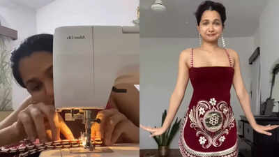 உள்ளடக்க உருவாக்கியவர் தனது சோபா அட்டையுடன் வைரஸ் ஆடையை வடிவமைத்து இணையத்தை உடைக்கிறார்