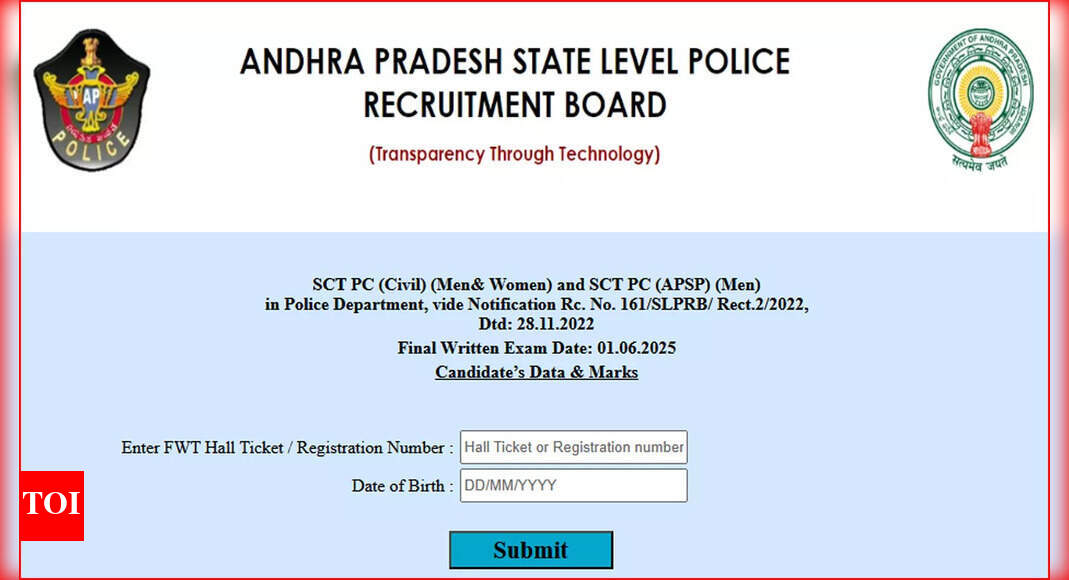 SLPRB AP police constable final marks released at slprb.ap.gov.in; over 33,000 candidates qualify, direct link to verify details