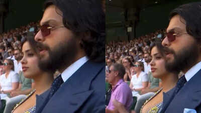 Janhvi Kapoor enjoys Wimbledon semi-final match with rumoured beau Shikhar Pahariya: PICS
