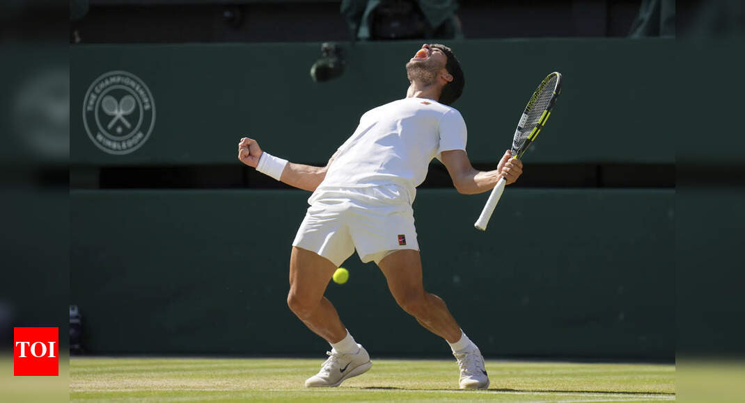 Alcaraz one step away from hat-trick of titles at SW19, has Sinner in wait