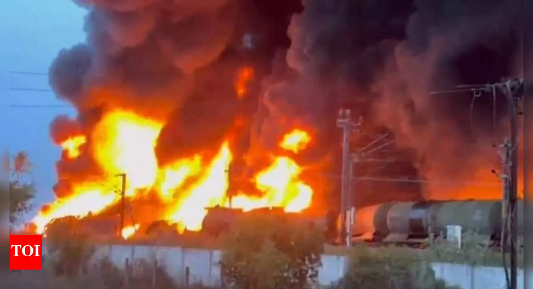 Tamil Nadu train fire: Diesel tanker on freight train goes up in flames near Thiruvallur; services suspended