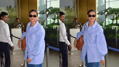 Deepika Padukone gracefully poses for paparazzi as she gets spotted at the airport without Ranveer Singh and Dua