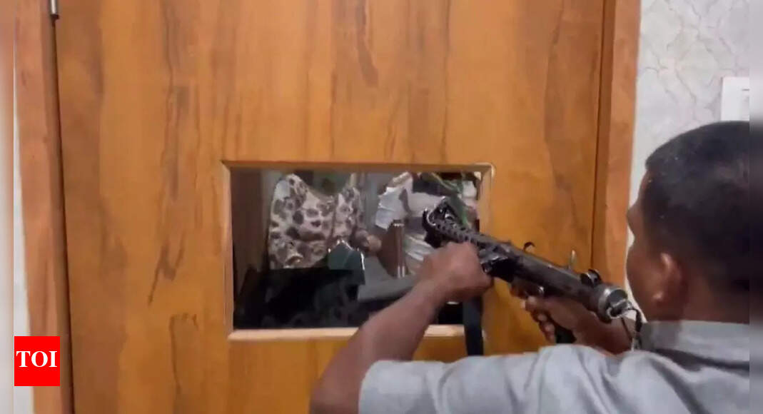 Watch: Telangana Cong MLC's office attacked by mob; bodyguard fires in air