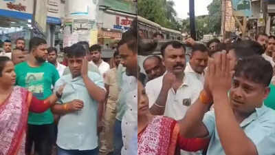 Caught On Cam: Shiv Sena (UBT) Workers Slap Auto Driver Over 'Anti-Marathi' Remarks | Maharashtra