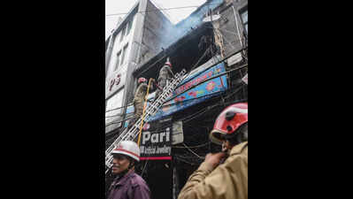 Firefighter injured after massive blaze breaks out at Sadar Bazar building