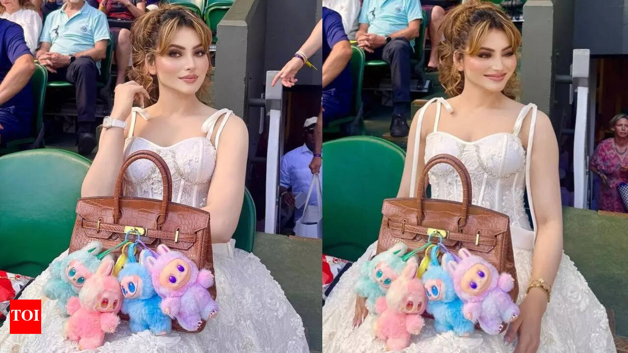 Urvashi Rautela posts about meeting Kate Middleton at Wimbledon; Netizens  laugh over her 4 Labubus on Birkin bag | - Times of India