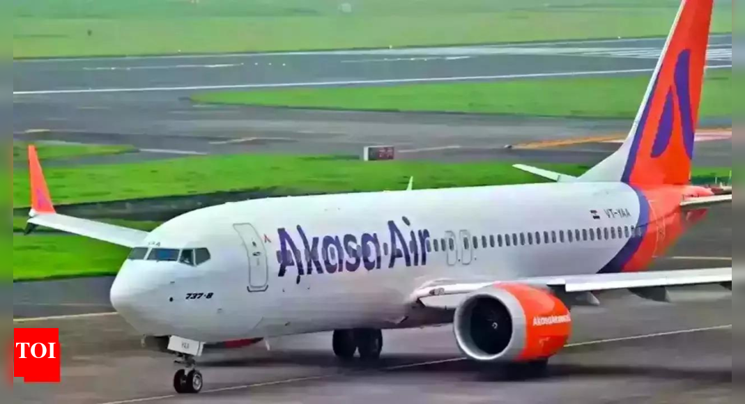 Cargo truck hits parked plane of Akasa at Mumbai Airport, no one hurt | India News - Times of India