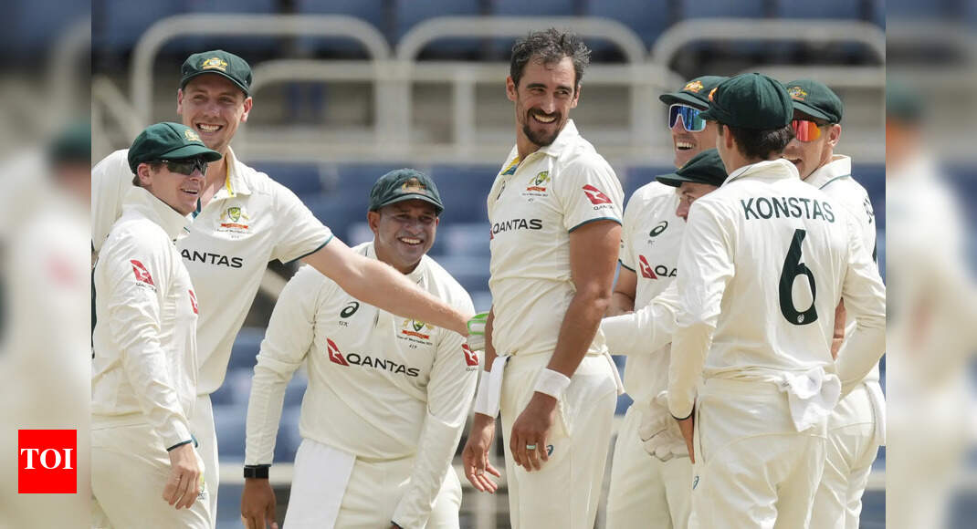 WI vs AUS 3rd Test: Mitchell Starc, Scott Boland wreak havoc as West Indies bowled out for just 27 runs | Cricket News – Times of India