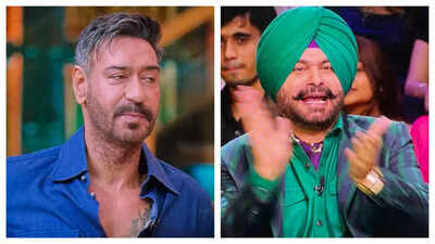 The Great Indian Kapil Show 3: Kapil Sharma asks Ajay Devgn about his late arrival on the show; the latter says 'he was waiting for Navjot Singh Sidhu's return'