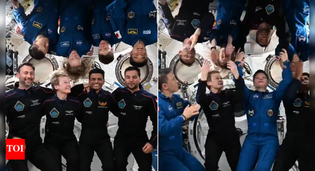‘Looks chaotic, but it works’: How astronauts take group photos in space? ISS crew including Shubhanshu Shukla shows you