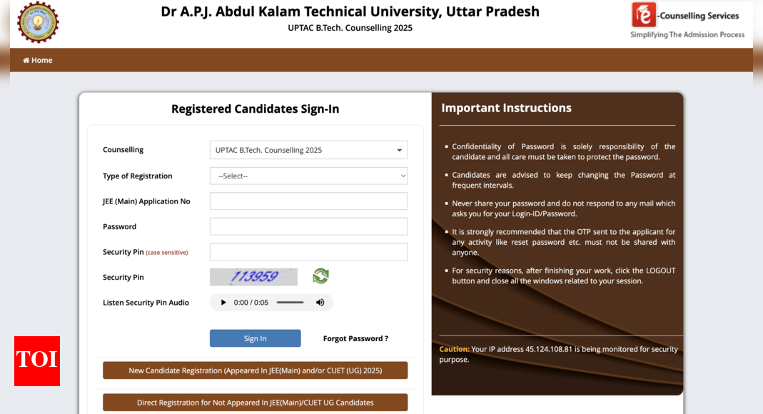 UPTAC BTech counselling 2025: Last date to register today, check eligibility and key details here
