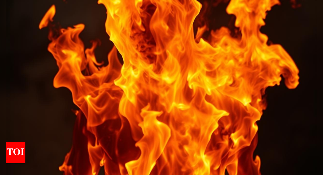 Fire erupts in double-decker e-bus near CST, Mumbai; probe underway | Mumbai News - Times of India