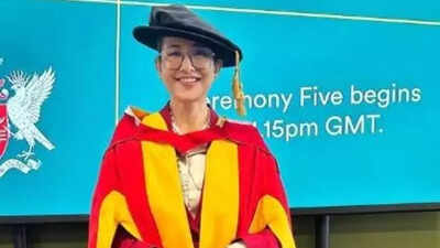 Manisha Koirala receives an Honorary Doctorate from the University of Bradford