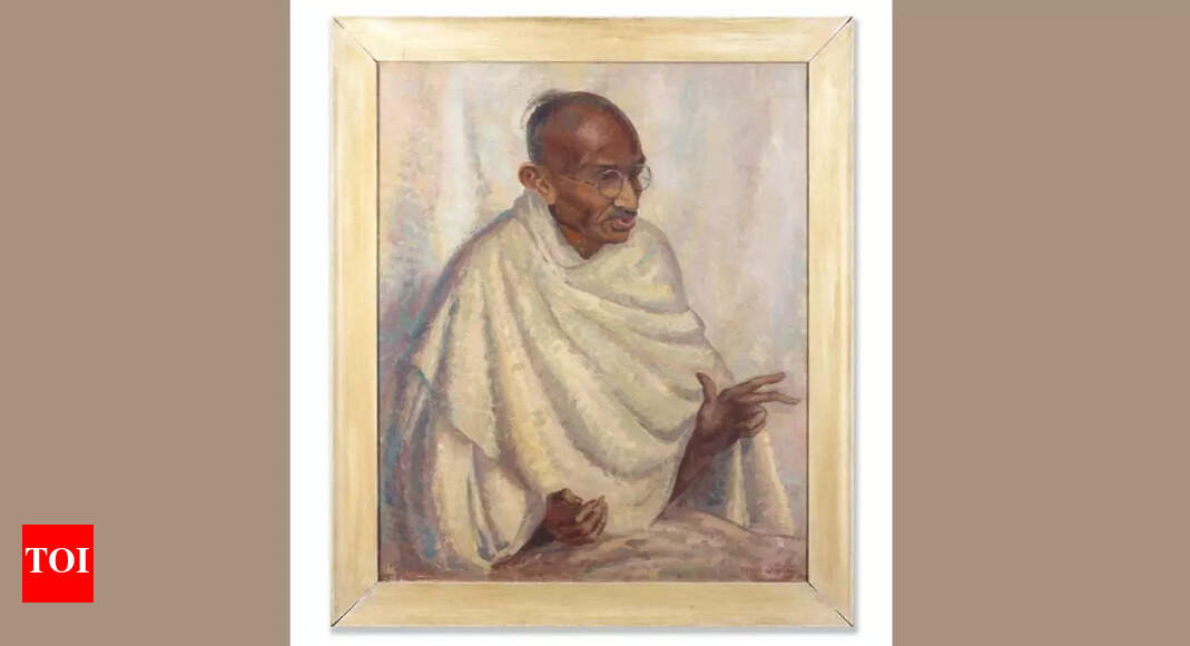 Portrait believed to be only one Gandhi sat for sells for Rs 1.7 crore at Bonhams