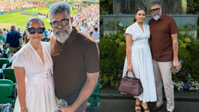  Sukumar spotted at the Wimbledon 2025 finals in London alongside wife Thabitha—watch pics
