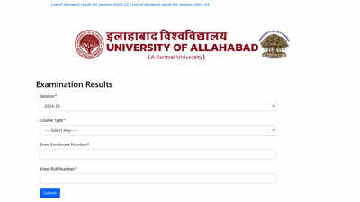  University of Allahabad declares BA I, MBA II Semester and other results on coe.allduniv.ac.in