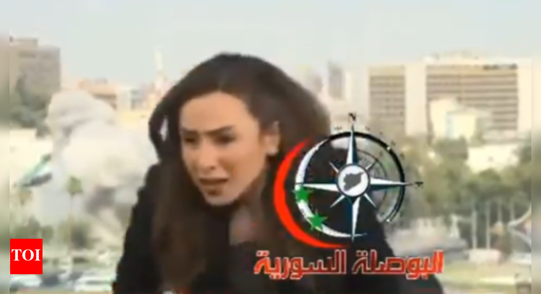 Watch: Anchor flees mid-broadcast as Israeli airstrike hits Damascus TV building