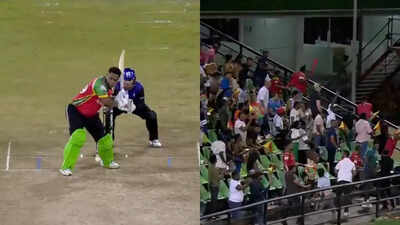 Carnage! 5 sixes in 1 over - Vaibhav Suryavanshi's left-handed partner goes ballistic - watch video