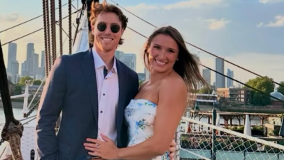 New York Mets star Brett Baty announces engagement to Anna Sprys with romantic photos from Cape May