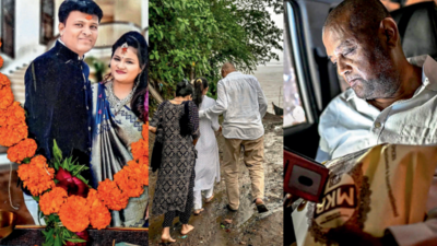  A widower’s heartbreaking final goodbye on banks of Narmada; lost son, daughter-in-law in crash