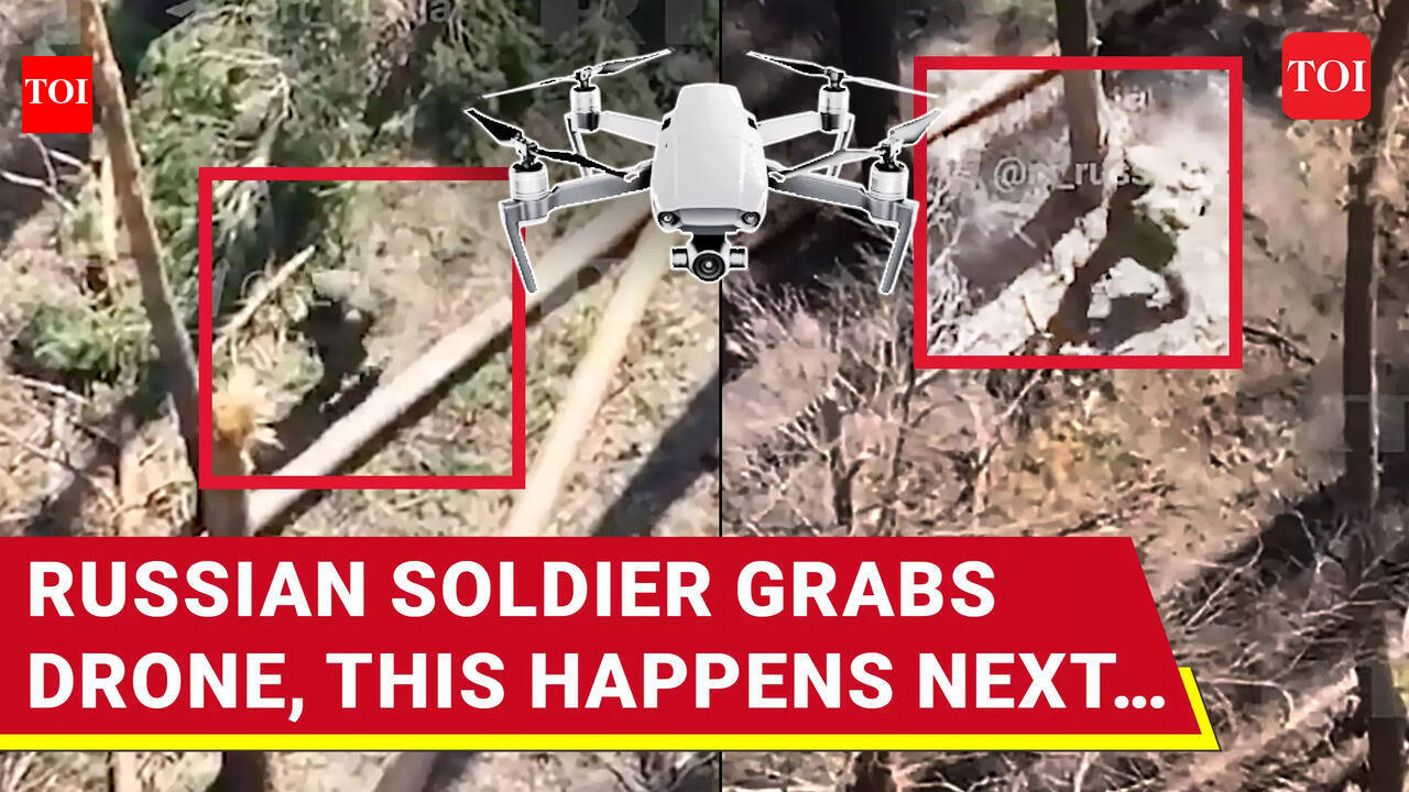 Russian Soldier’s ‘DAREDEVIL’ Act, Catches Kyiv's Drone With Bare Hands ...