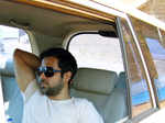 Emraan takes a nap in Innova