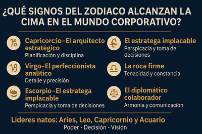 ¿Qué signos del zodiaco alcanzan la cima en el mundo corporativo?
