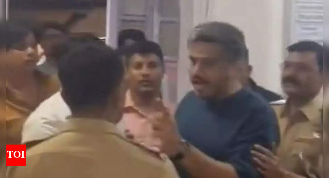 Watch: Day after assembly brawl, MLA Rohit Pawar loses cool at Mumbai police station