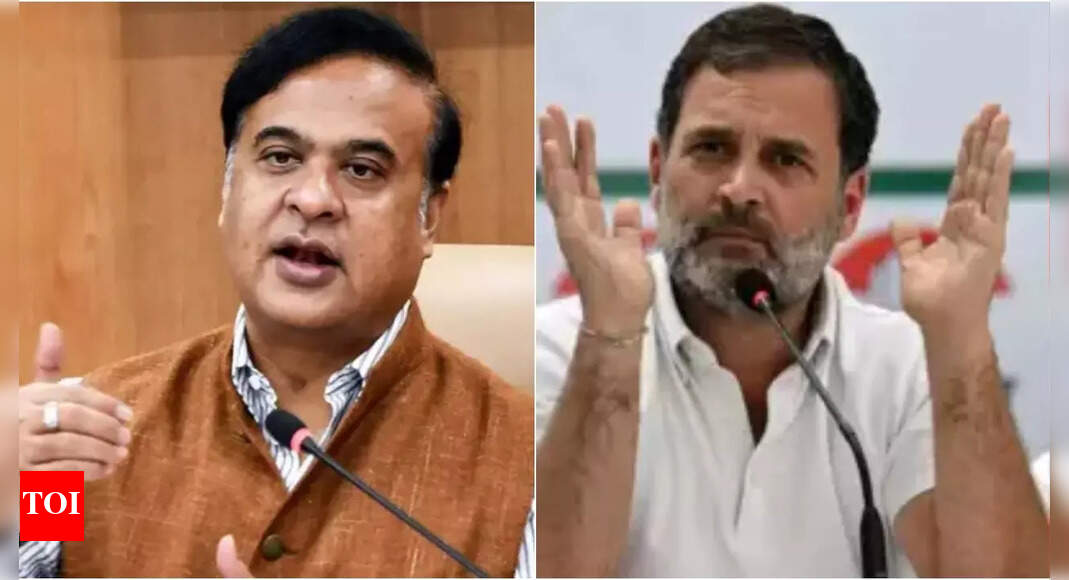 'Joke is on him': Himanta reacts to Rahul's 'jail' remark; shows 'thenga'