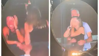 Astronomer CEO Andy Byron's 4-word reaction of shock after seeing his face on Coldplay kiss cam