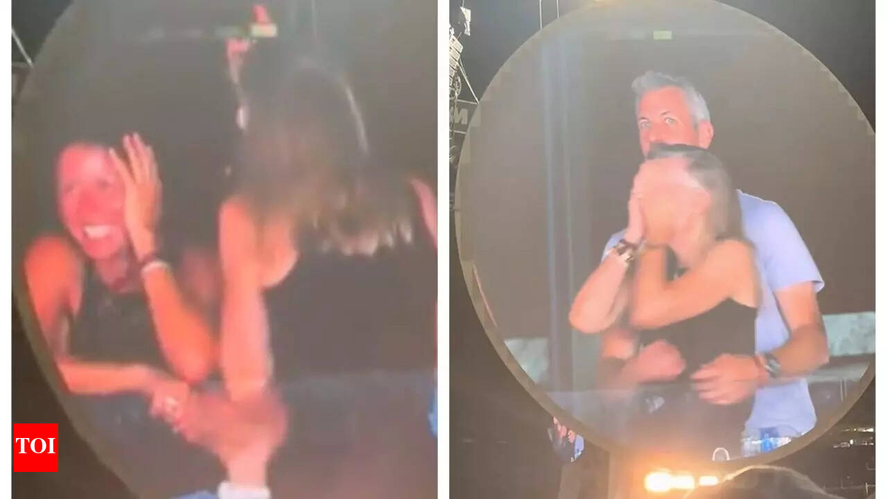 Astronomer CEO Andy Byron's 4-word reaction of shock after seeing his face  on Coldplay kiss cam - Times of India