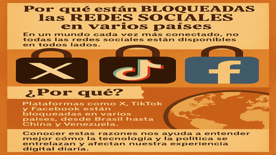¿Por qué están bloqueadas redes como X, TikTok y Facebook en algunos países? Te lo contamos fácil