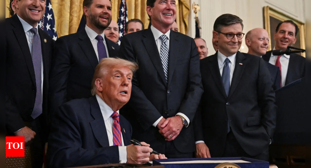 ‘Named it after me’: Trump signs GENIUS Act; calls it ‘hell of an act’ to cement US dominance