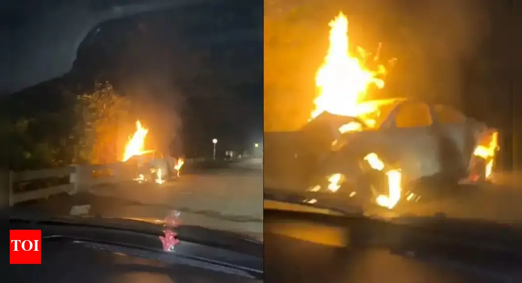 Chhattisgarh accident: 4 burnt alive in car crash; youths under influence of alcohol, say eyewitnesses | Raipur News - Times of India