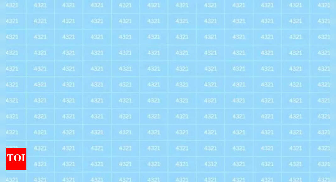 Optical illusion: Only one with a sharp brain can find 4312 amidst a sea of 4321s | – Times of India