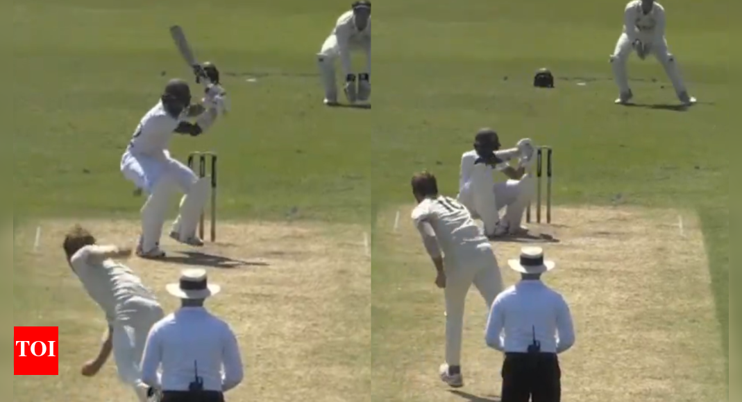 Bizarre! Batter loses wicket in strange fashion; misses out on century - Watch