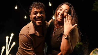 Bigg Boss Malayalam fame Pooja Krishna gets engaged in a dreamy birthday proposal by long-term boyfriend Akhil