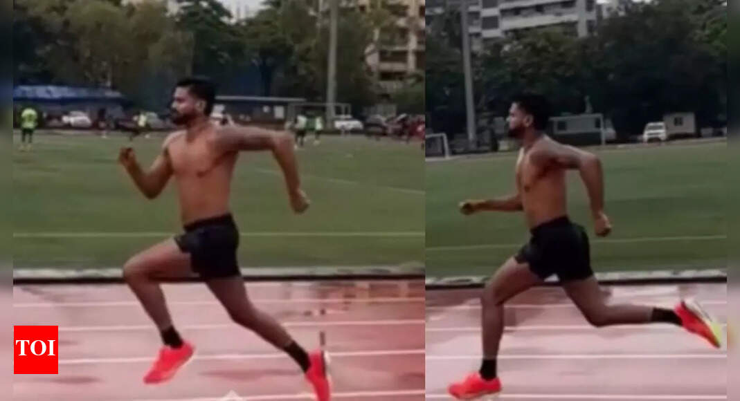 Watch: Shreyas Iyer goes full Usain Bolt mode; video goes viral | Cricket News – Times of India