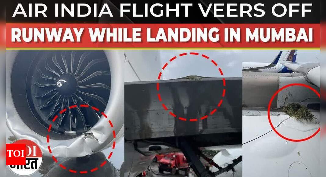 Runway scare: 3 tyres burst, engine damaged as Air India flight veers off course during landing at Mumbai airport
