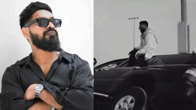 Rapper Emiway Bantai falls from moving car while performing stunt for upcoming track; fans say 'don’t risk your life' – WATCH