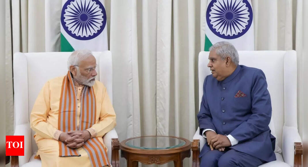 Dhankhar's sudden exit: PM Modi wishes him good health; President accepts resignation
