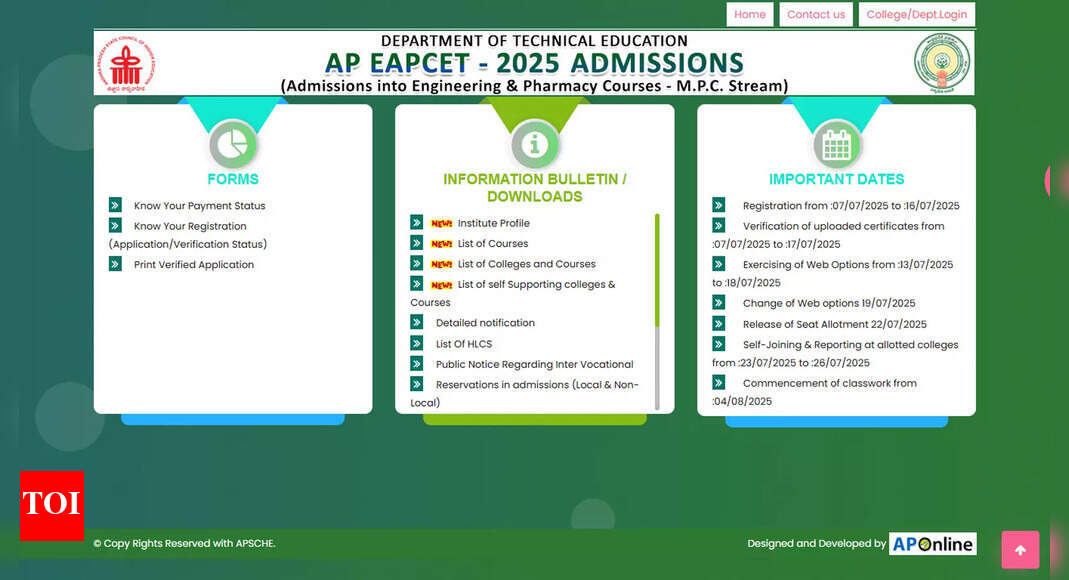 AP EAMCET counselling result 2025 shortly at eapcet-sche.aptonline.in; here’s how to check your seat allotment details