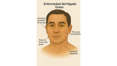 4 señales en tu rostro que podrían indicar enfermedad del hígado graso