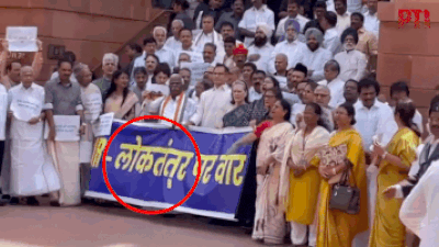 ‘It’s Loktantra, not Loktantar’: BJP mocks spelling error in oppn banner; protest was over Bihar SIR