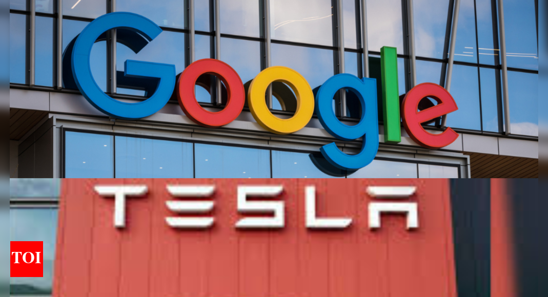 Tesla slumps, Alphabet jumps: Google’s parent company stock gains 3% on AI spend, Tesla drops 9% after Q2 result – Times of India